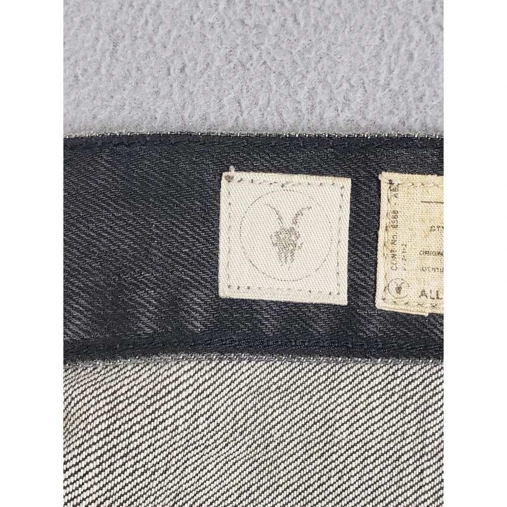 AllSaints Spitalfields Jacks Place Men Jean 34 Gray Wash Denim Straight Trousers